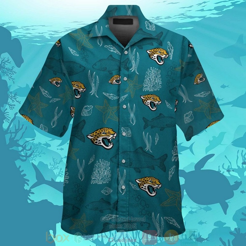 HOT Jacksonville Jaguars Fish hawaiian shirt and shorts 13 Jacksonville Jaguars Fish hawaiian shirt and shorts