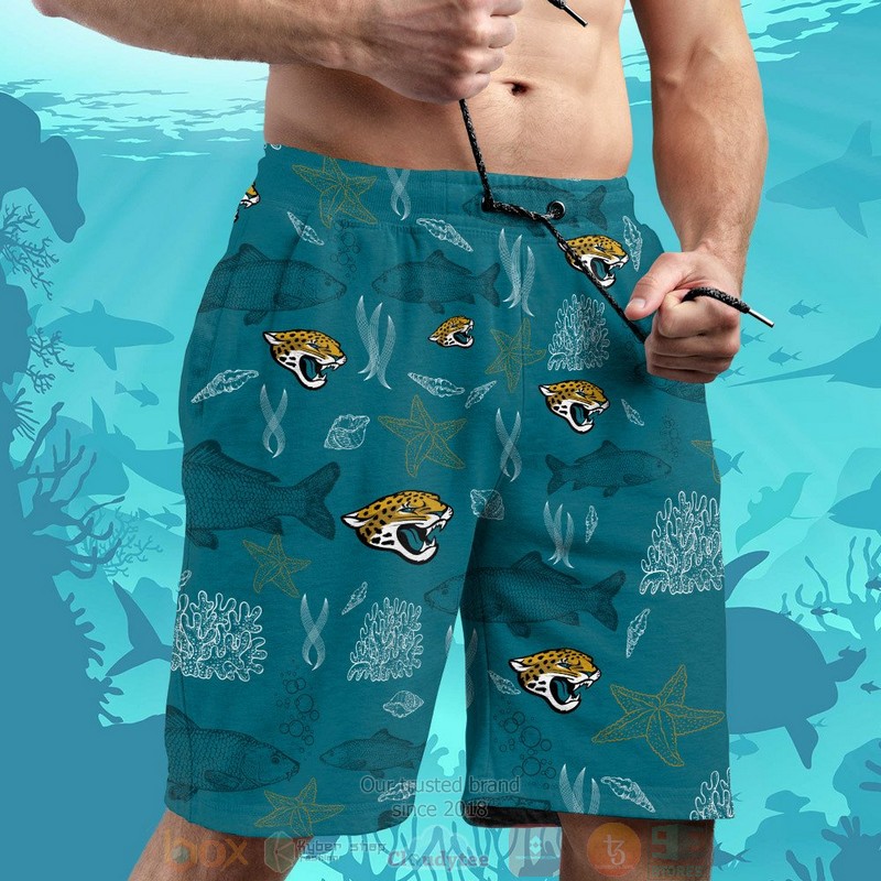 HOT Jacksonville Jaguars Fish hawaiian shirt and shorts 5 Jacksonville Jaguars Fish hawaiian shirt and shorts 1 2 3 4