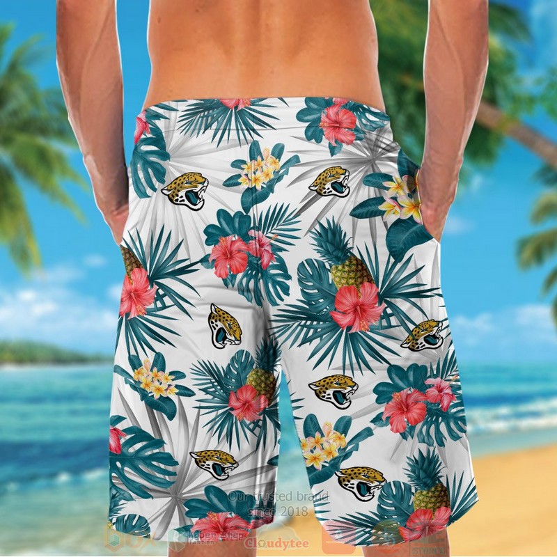 Jacksonville Jaguars pineapple Hibiscus hawaiian shirt and shorts 1 2 3 4 5