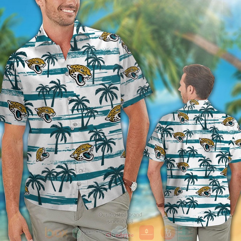 HOT Jacksonville Jaguars white hawaii shirt, shorts 2 Jacksonville Jaguars white hawaii shirt shorts 1