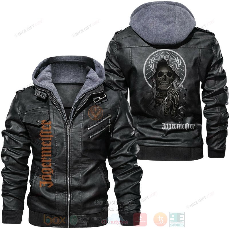 Jagermeister Skull Leather Jacket