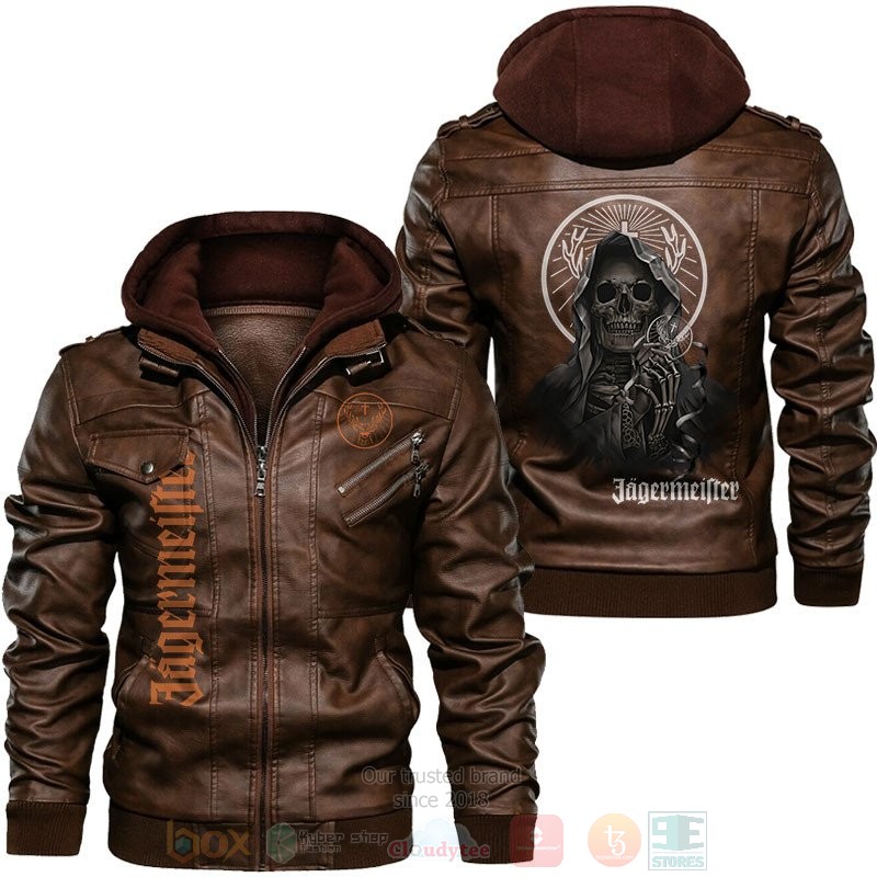 Jagermeister Skull Leather Jacket 1