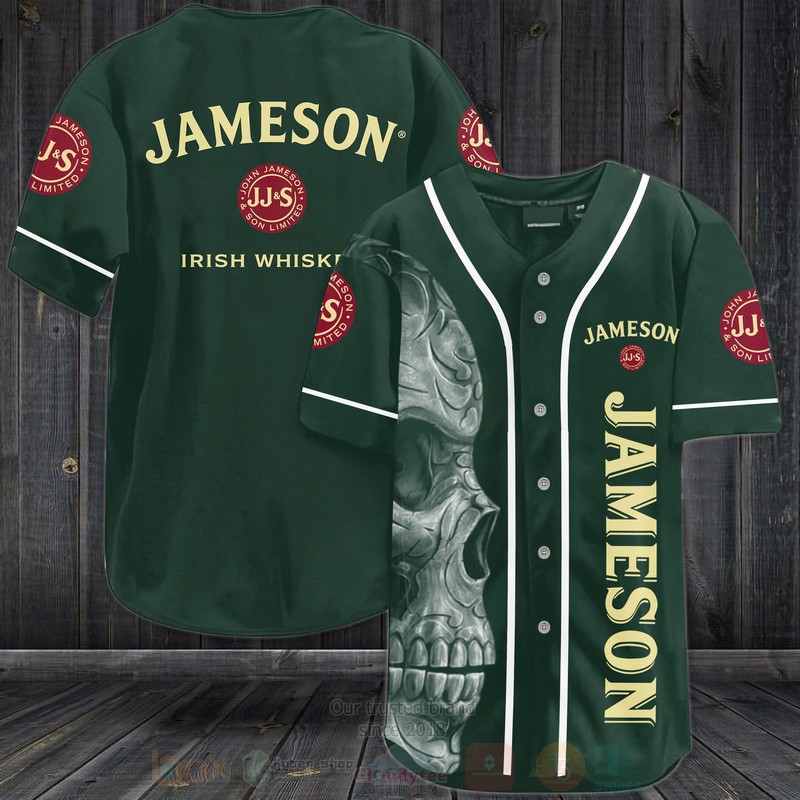 BEST Jameson Irish Whiskey Skull AOP Baseball Jersey 2 Jameson Irish Whiskey Skull Baseball Jersey Shirt