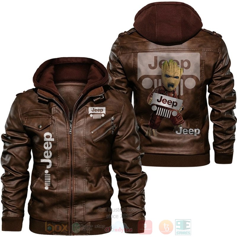 Jeep Baby Groot Leather Jacket 1