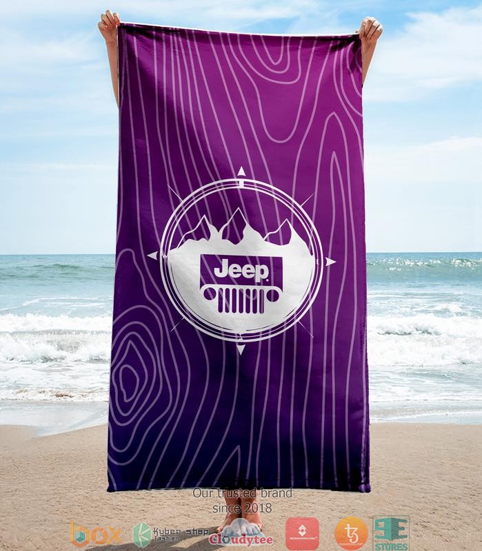 Jeep Purple Beach Towel