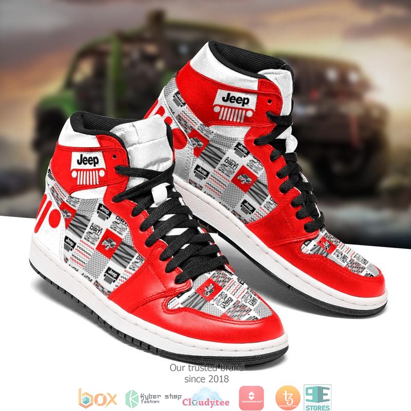 Jeep Red High Air Jordan Sneaker Shoes