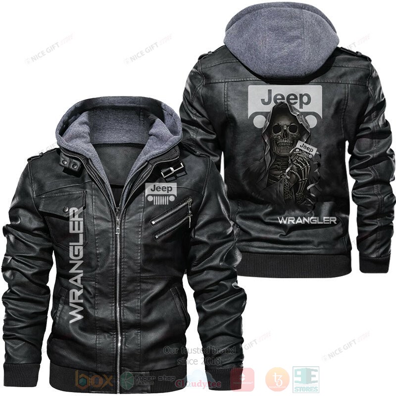 Jeep Wrangler Skull Leather Jacket