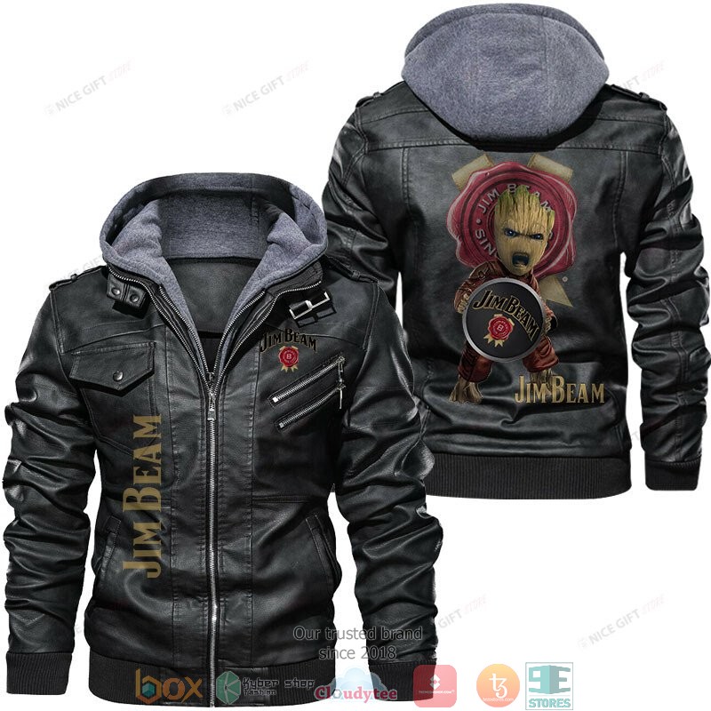 Jim Beam Baby Groot Hug Leather Jacket