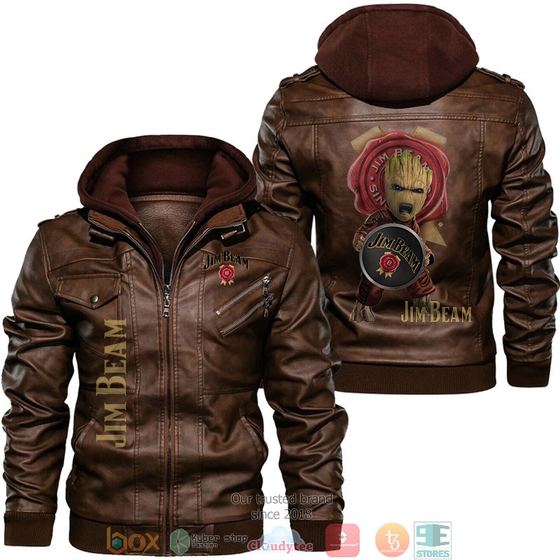 Jim Beam Baby Groot Hug Leather Jacket 2 Jim Beam Baby Groot Hug Leather Jacket 1