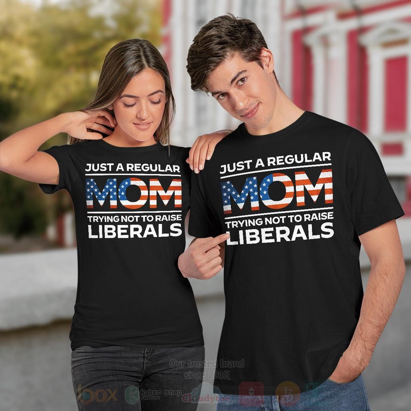 Just A Regular Mom Trying Not To Raise Trying Not To Raise Liberals Long Sleeve Tee Shirt