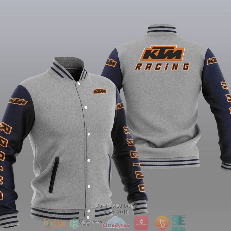 KTM Racing Car Brand Baseball Jacket 2 KTM Racing Car Brand Baseball Jacket 1