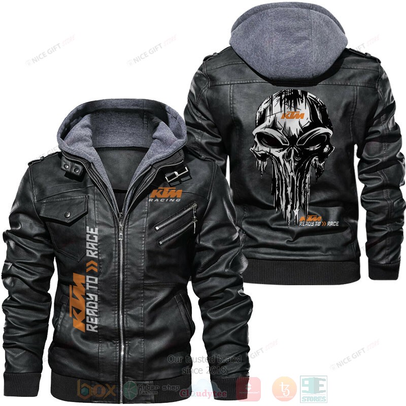 KTM Ready To Race Punisher Skull Leather Jacket
