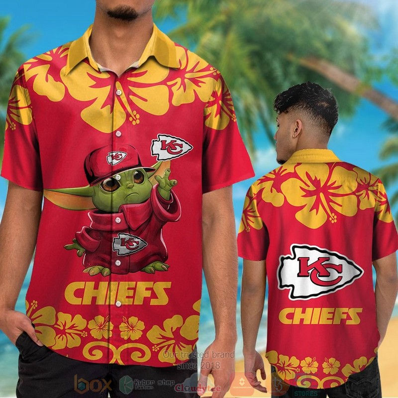 HOT Kansas City Chiefs Baby Yoda hawaii shirt, shorts 2 Kansas City Chiefs Baby Yoda hawaii shirt shorts 1