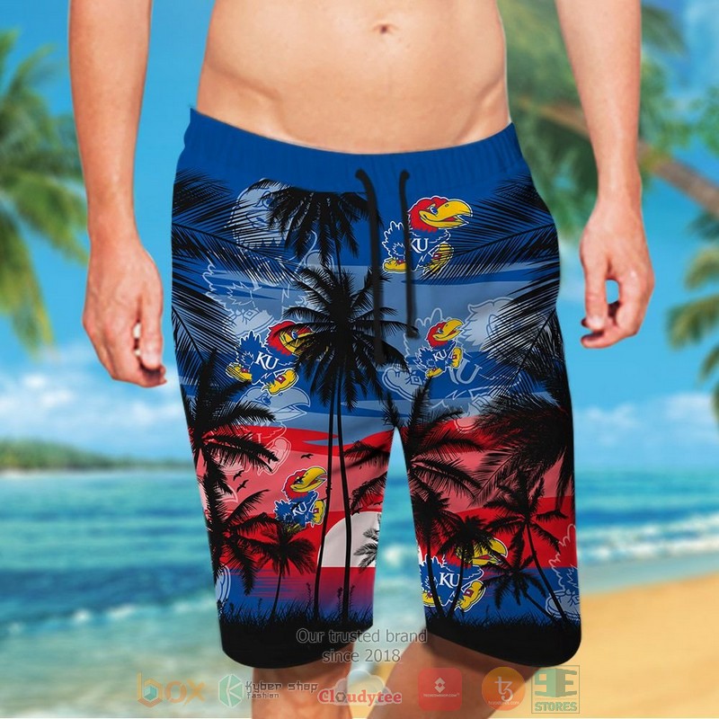 HOT Kansas Jayhawks Tropical Hawaiian Shirt and shorts 5 Kansas Jayhawks Tropical Hawaiian Shirt and shorts 1 2 3 4