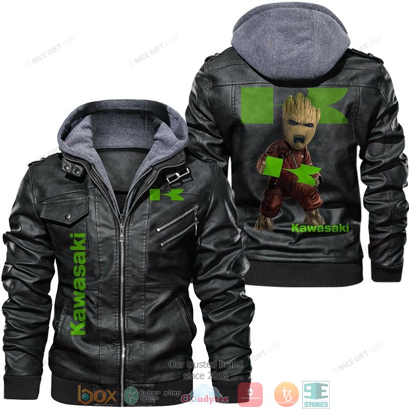 Kawasaki Baby Groot Leather Jacket