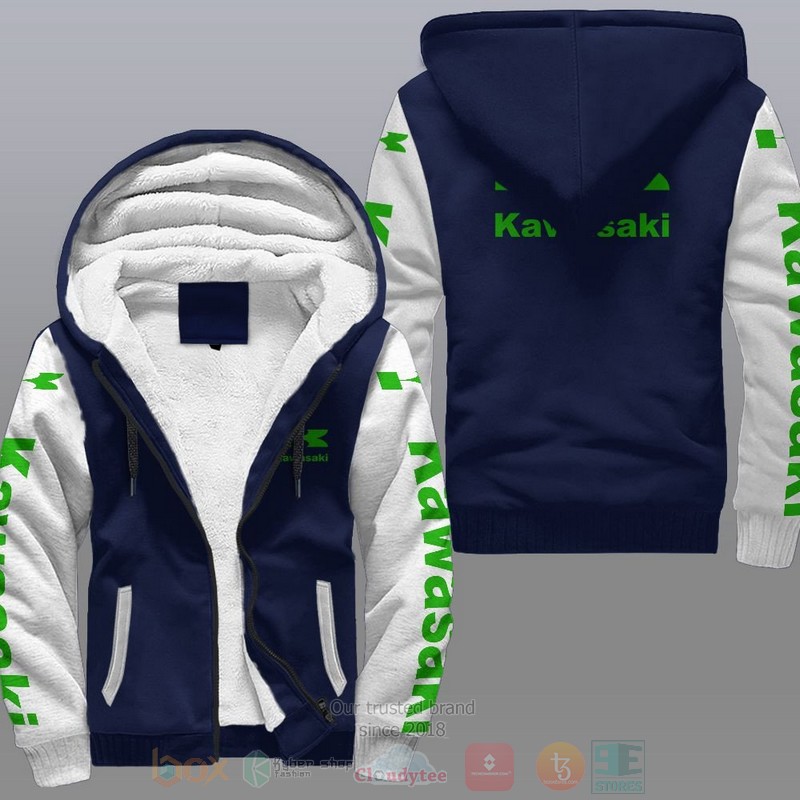 NEW Kawasaki Car Fleece Jacket 3 Kawasaki Car Fleece Hoodie 1 2