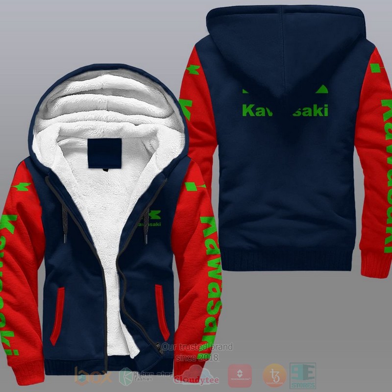 NEW Kawasaki Car Fleece Jacket 4 Kawasaki Car Fleece Hoodie 1 2 3