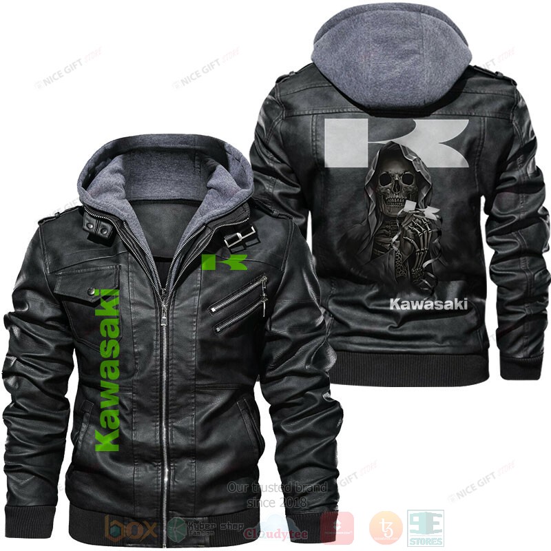 Kawasaki Skull Leather Jacket