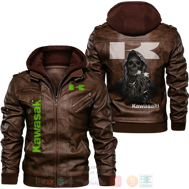 Kawasaki Skull Leather Jacket 1