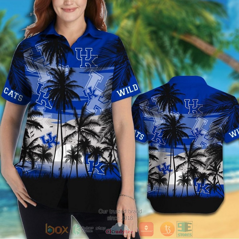 HOT Kentucky Wildcats Tropical Hawaiian Shirt and shorts 3 Kentucky Wildcats Tropical Hawaiian Shirt and shorts 1 2
