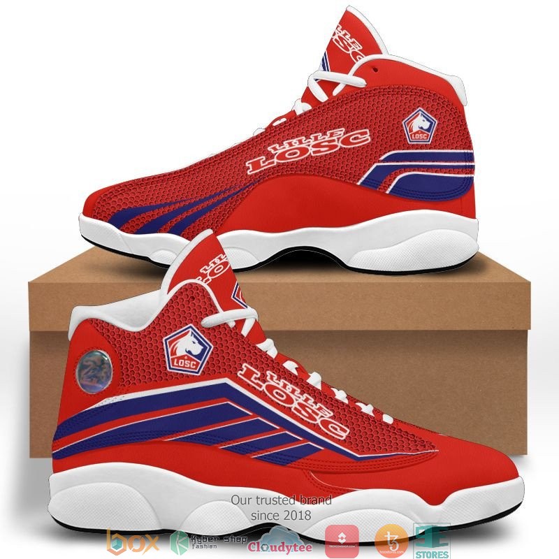 LOSC Lille Air Jordan 13 Sneaker Shoes 3 LOSC Lille Air Jordan 13 Sneaker Shoes 1 2