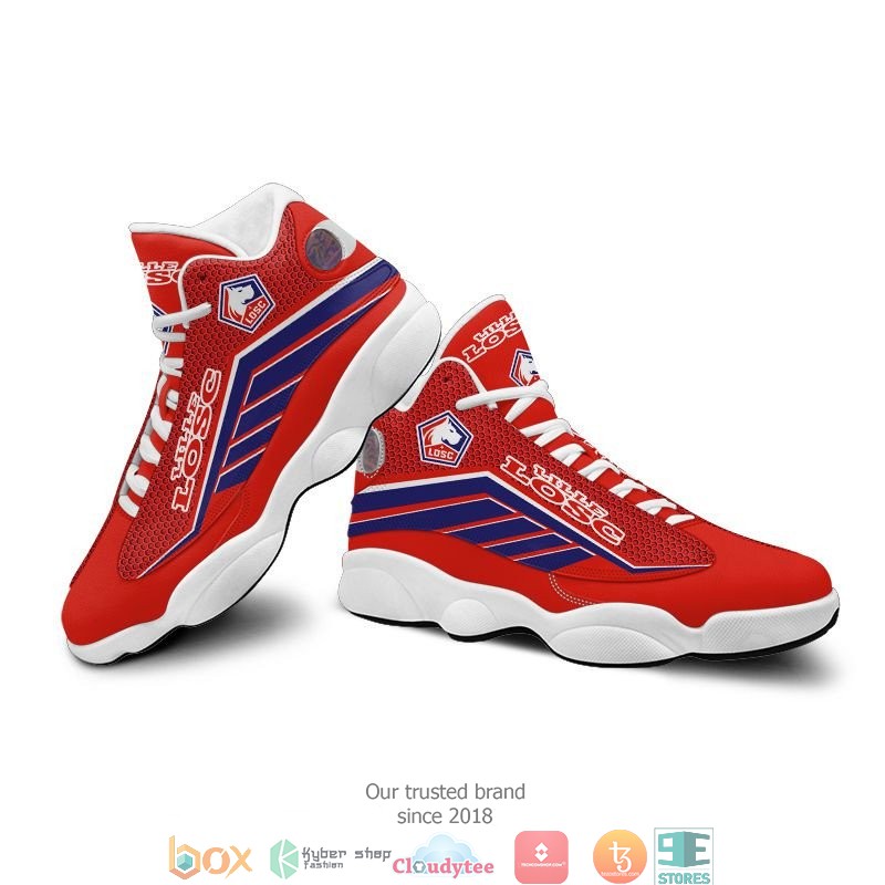 LOSC Lille Air Jordan 13 Sneaker Shoes 4 LOSC Lille Air Jordan 13 Sneaker Shoes 1 2 3