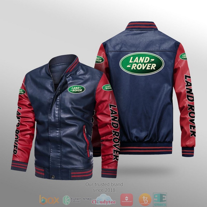 Land Rover Car Brand Leather Bomber Jacket 1