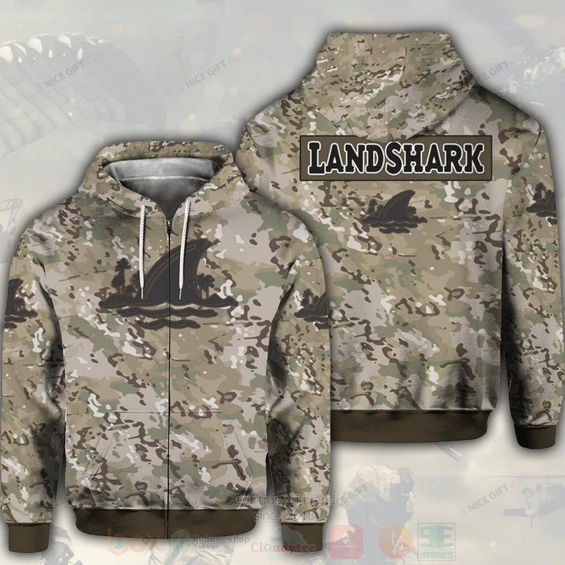 Landshark Lager Camouflage 3D Zip Hoodie
