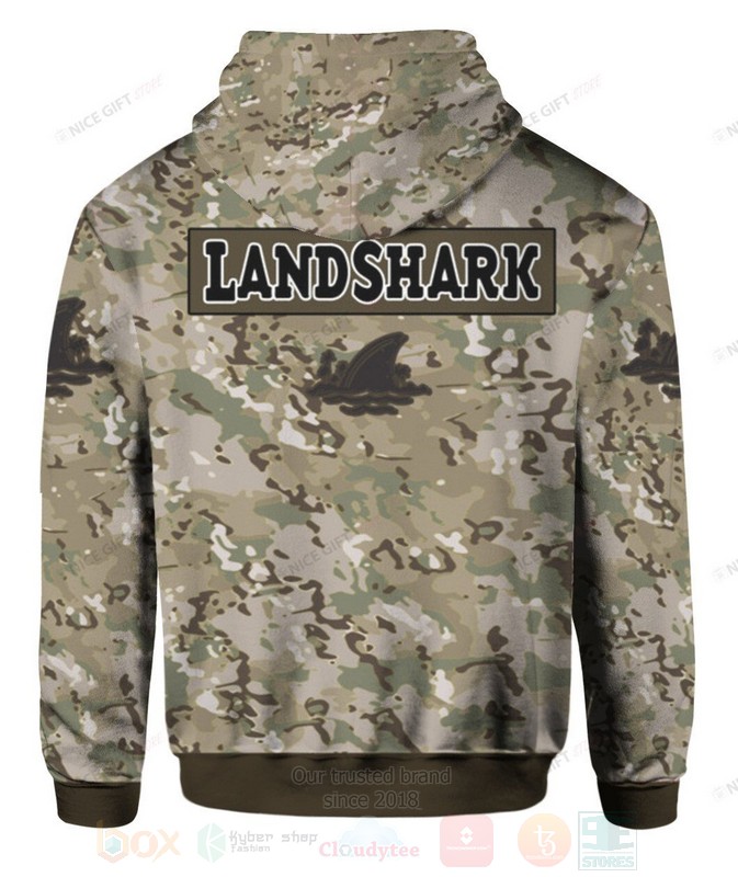 BEST Landshark Lager Camouflage 3D Designed Allover Zip Hoodie 3 Landshark Lager Camouflage 3D Zip Hoodie 1 2
