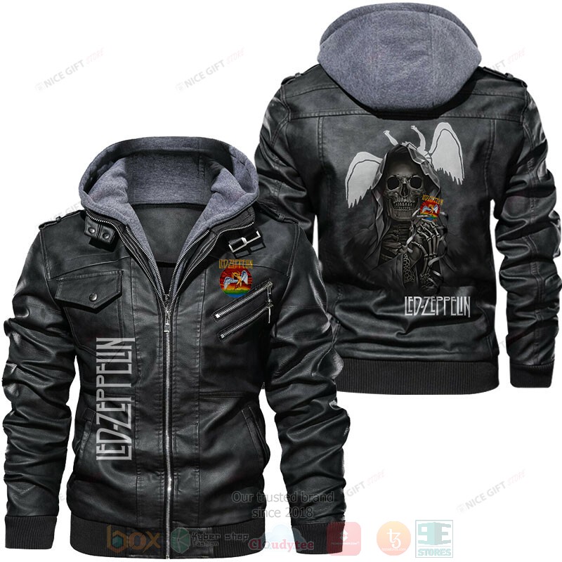 Led Zeppelin Skull Leather Jacket