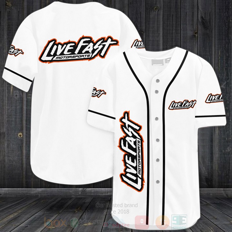 Live Fast Motorsports Baseball Jersey Shirt