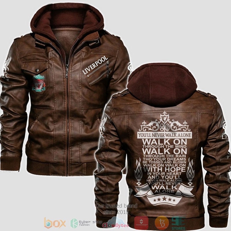 Liverpool You'll Never Walk Alone Leather Jacket 2 Liverpool Youll Never Walk Alone Leather Jacket 1