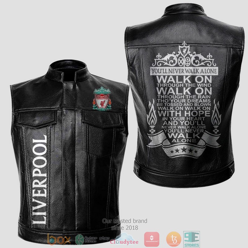 Liverpool Youll Never Walk Alone Vest Leather Jacket