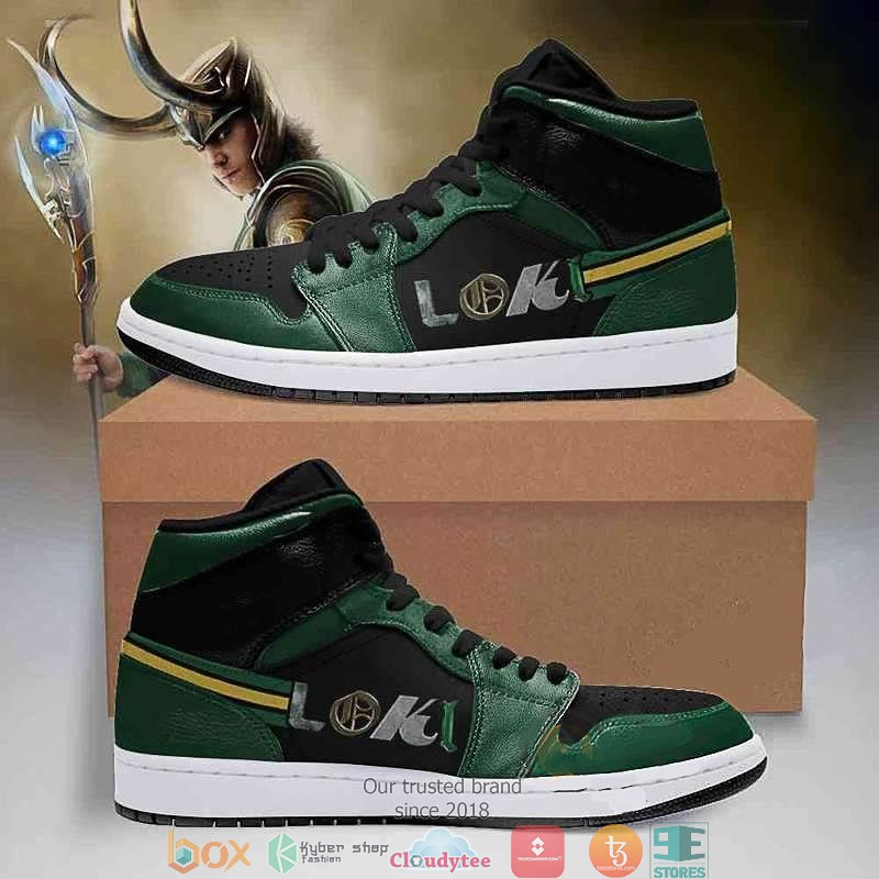 Loki Marvel High Air Jordan Sneaker Shoes 3 Loki Marvel High Air Jordan Sneaker Shoes 1 2