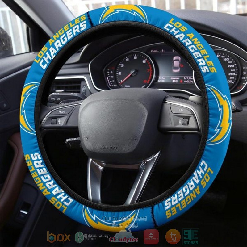 Los Angeles Chargers steering wheel cover