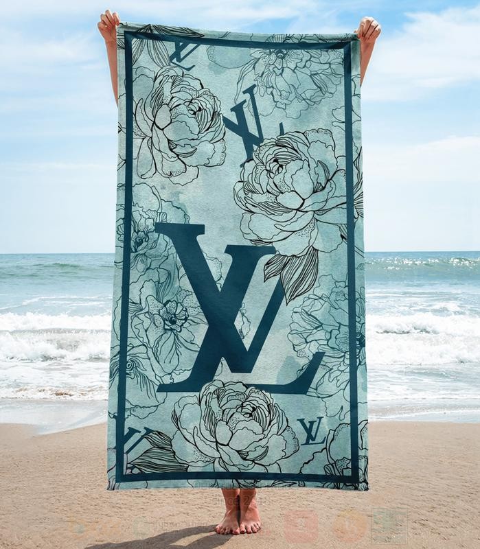 BEST Louis Vuitton Blue Sky Printing Beach Towel • Kybershop