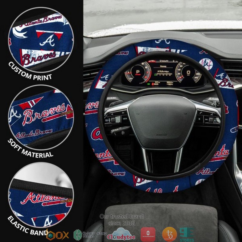 MLB Atlanta Braves Navy Steering wheel 1 2 3 4 5 6 7