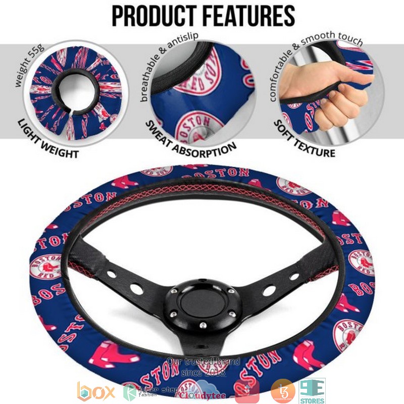 MLB Boston Red Sox Navy Steering wheel 1 2 3 4 5 6