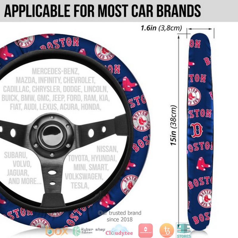 MLB Boston Red Sox Navy Steering wheel 1 2 3 4 5 6 7 8