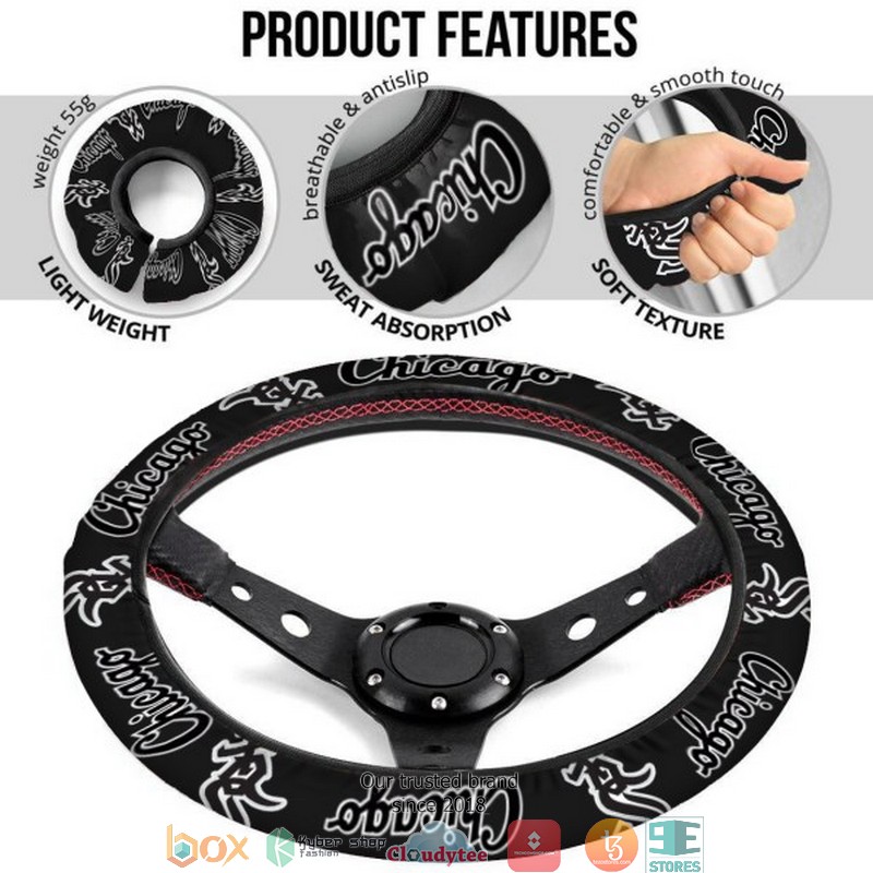 MLB Chicago White Sox Black Steering wheel 1 2 3 4 5 6