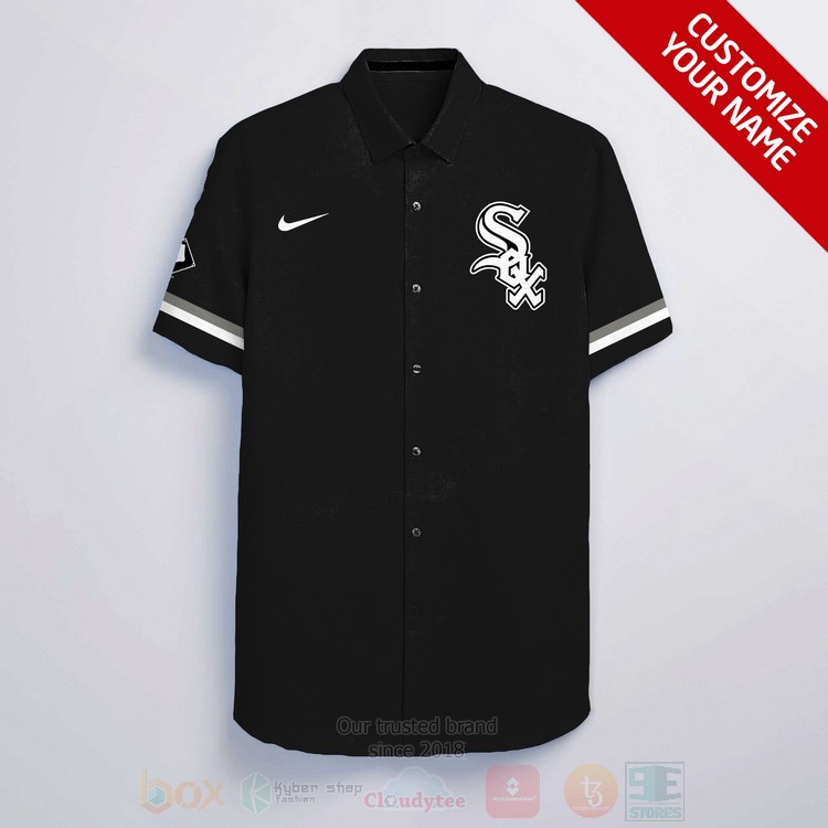 BEST MLB Chicago White Sox Personalized Full Black Hawaiian Shirt Tropical 2 MLB Chicago White Sox Personalized Full Black Hawaiian Shirt 1
