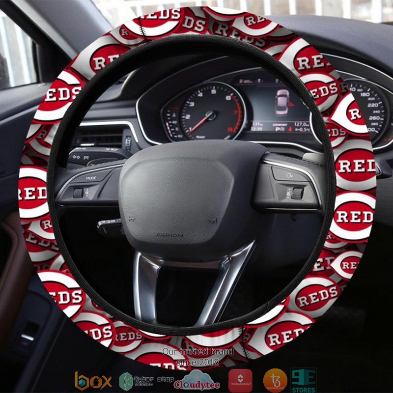 MLB Cincinnati Reds White Steering wheel