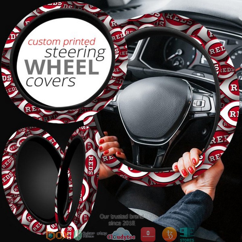 MLB Cincinnati Reds White Steering wheel 6 MLB Cincinnati Reds White Steering wheel 1 2 3 4 5