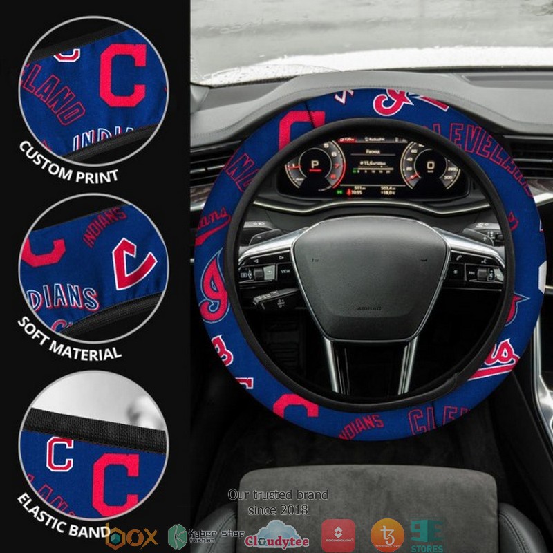 MLB Cleveland Indians Navy Steering wheel 1 2 3 4 5 6 7