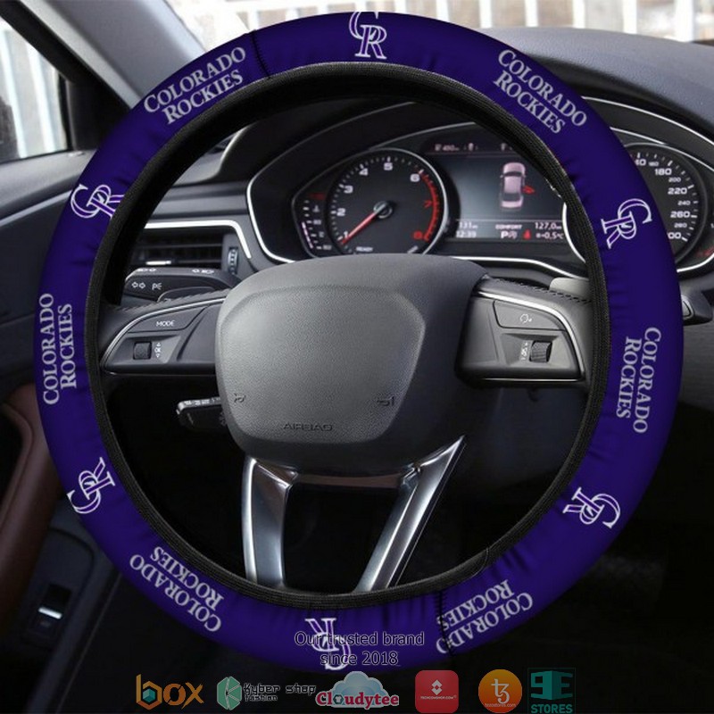 MLB Colorado Rockies Blue Steering wheel