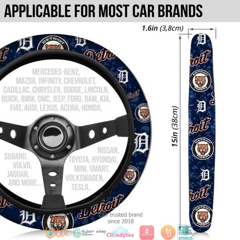 MLB Detroit Tigers Navy Steering wheel 1 2 3 4 5 6 7