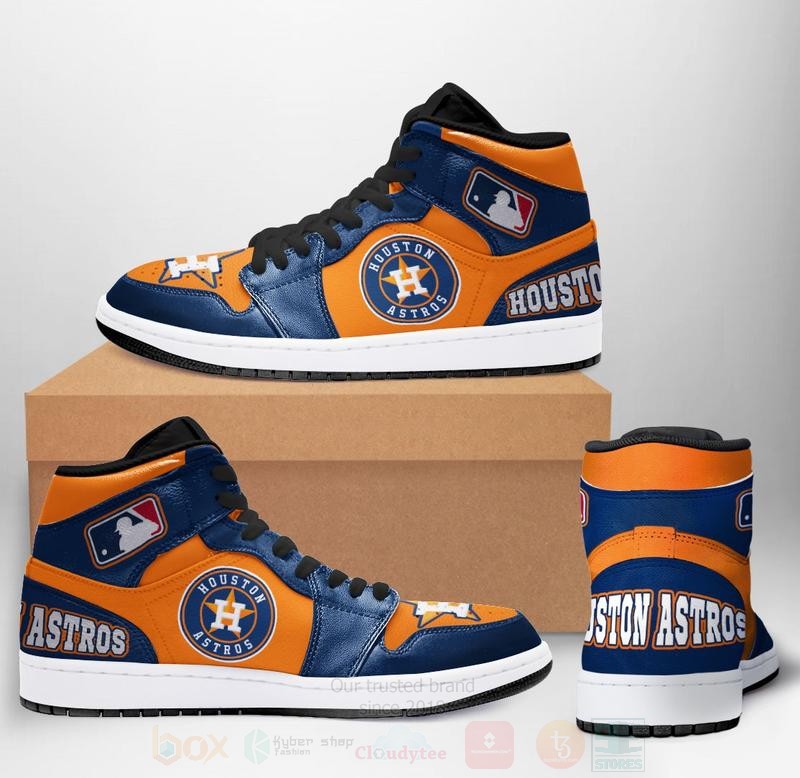 MLB Houston Astros Air Jordan High Top Shoes