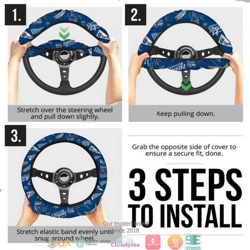 MLB Kansas City Royals Steering wheel 3 MLB Kansas City Royals Steering wheel 1 2
