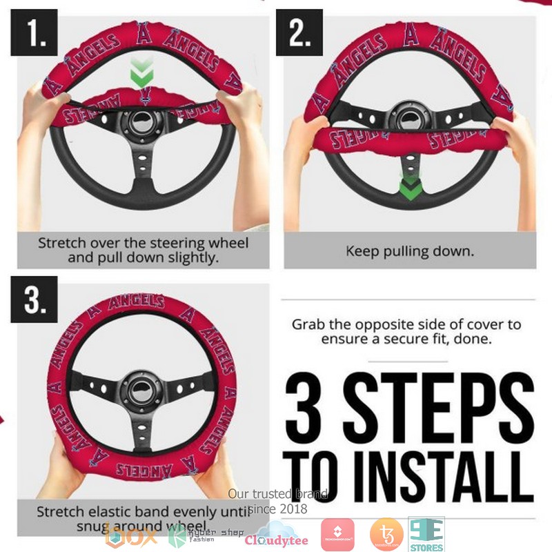 MLB Los Angeles Angels Steering wheel 4 MLB Los Angeles Angels Steering wheel 1 2 3