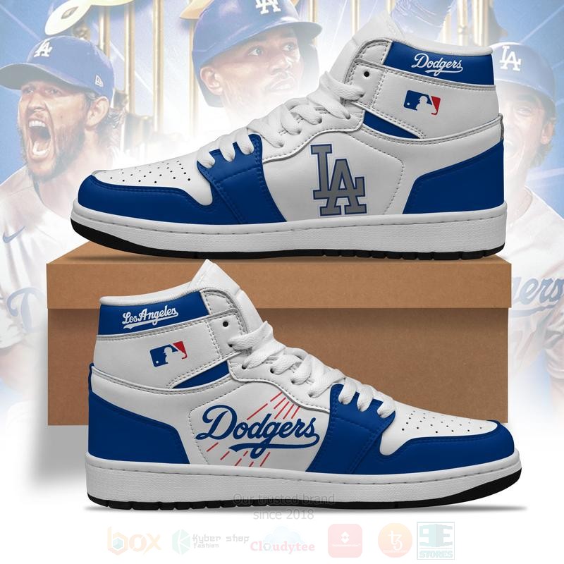 MLB Los Angeles Dodgers Air Jordan High Top Shoes